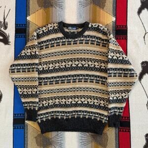 Vintage 90s House Of Cashmere London England Pure Wool Sweater Medium Chunky